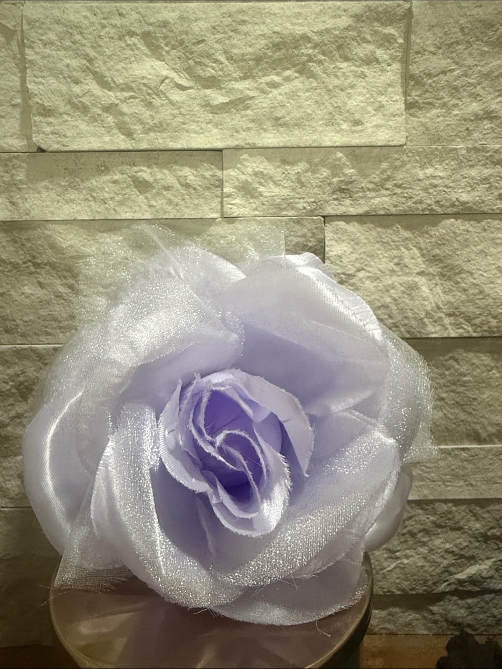 Hair tie or clip purple rose